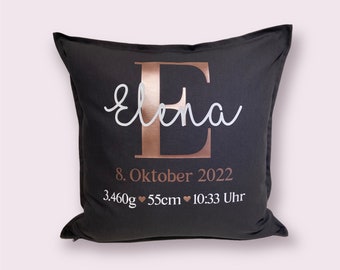 Birth pillow | Personalized | Birth dates | Gift | Baby | Baptism