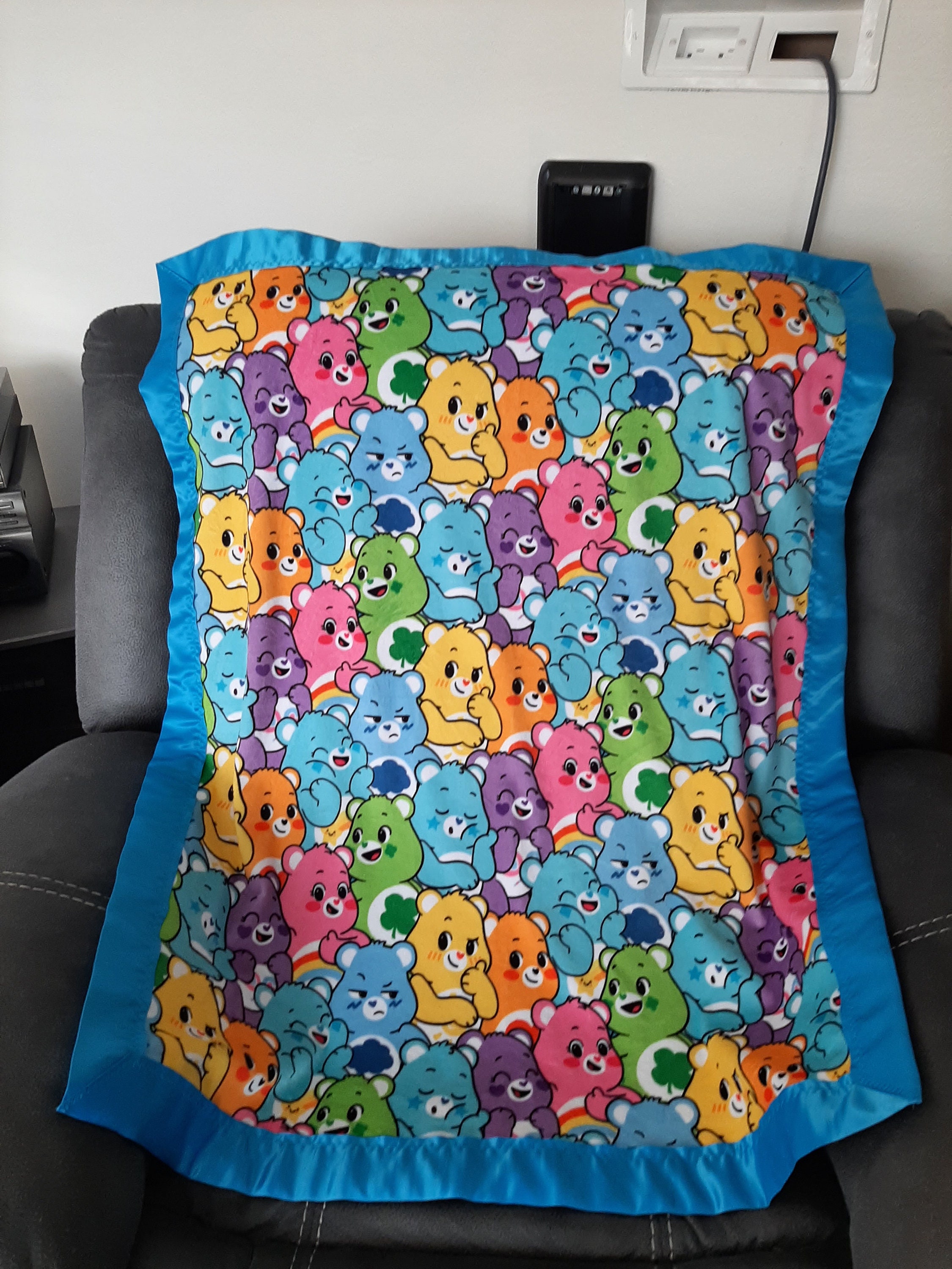 Care bear fleece blanket sale