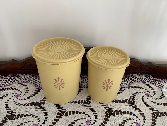 Set of 2 Vintage Tupperware Canisters