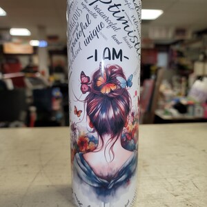 18.5 oz Empowering Girls Skinny Tumbler