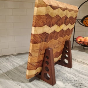 Walnut or Cherry Cutting Board Stands: Charcuterie Board Holders (Pair)