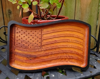 American Flag Catchall Tray Files, SVG and Carbide Create Files