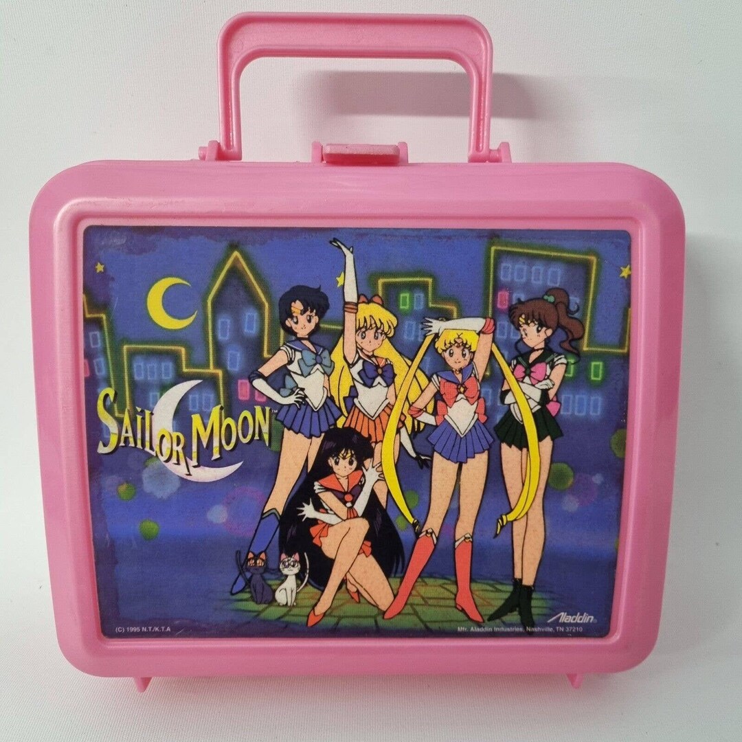 Vintage 90's Sailor Moon Lunch Box Pink Plastic Lunchbox Etsy