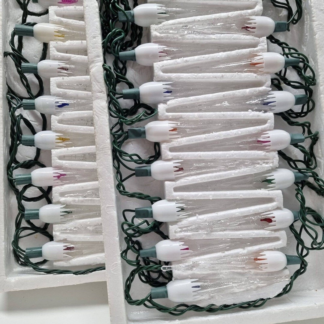 Lot 2 NIB Vintage Icicle Christmas Tree String Lights 32 Bulbs Etsy