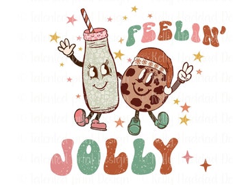Design retrô de Natal em PNG para camisetas natalinas, PNG de Natal, PNG retrô, PNG de Feliz Natal para sublimação, imagens de clipart de Natal, PNG descolado
