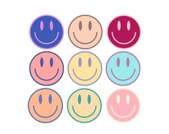 Smile Face Svg | PNG | Retro Sublimation Design Download | crafts svg | trendy designs | 70s Retro Svg | Motivational Svg | DIGITAL DOWNLOAD