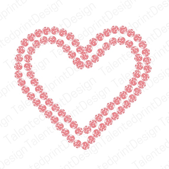Pink Dimond Heart PNG | Diamond Heart PNG| Digital Clipart