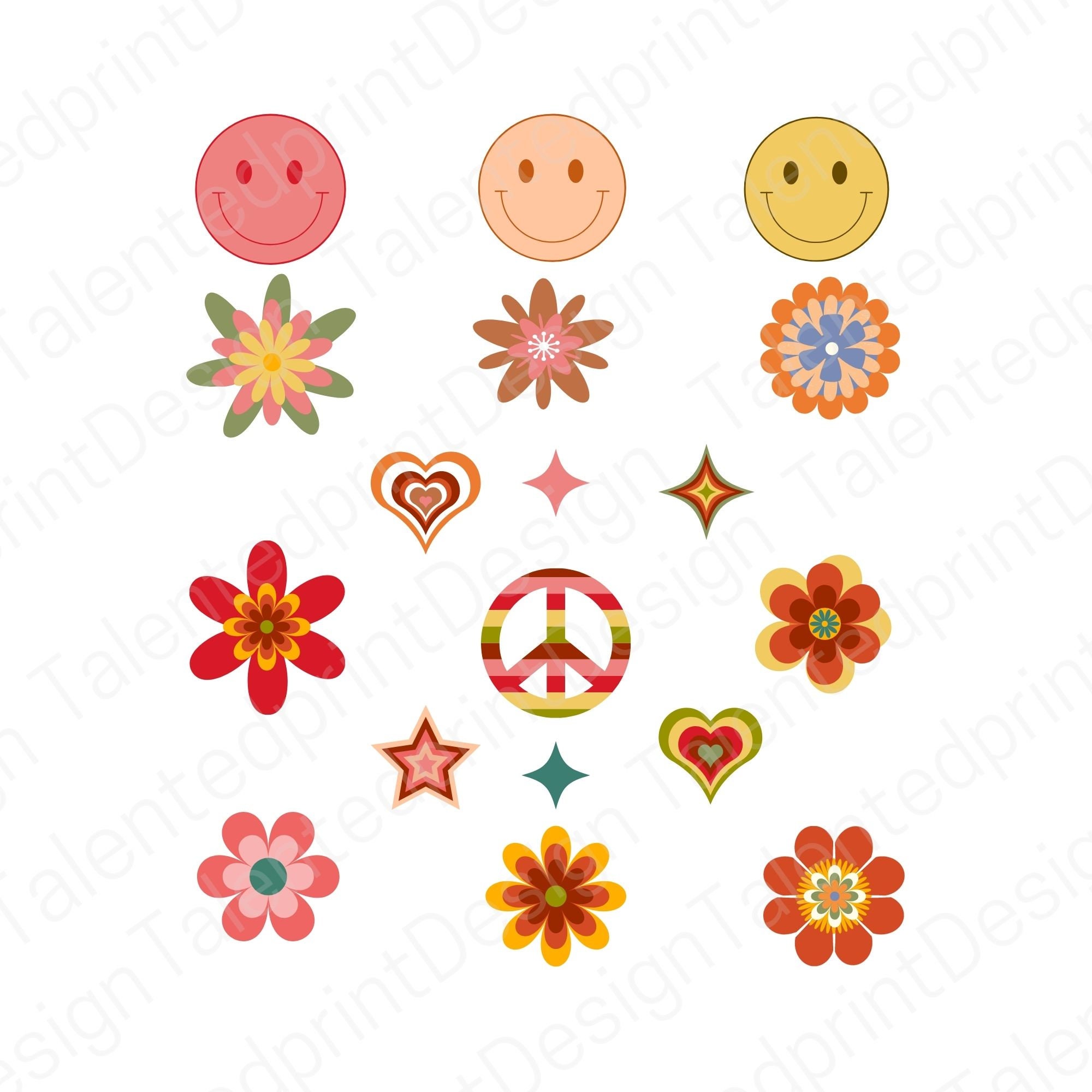 Smiley Face Svg Svg Simple Flower Svg Flowers Shapes To Etsy Australia