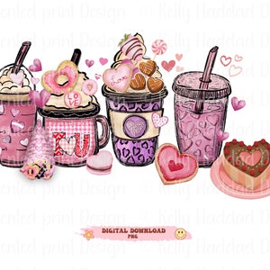 Coffee latte valentine Gift PNG File for Sublimation Valentine day png Drink's Latte shirt Png Coffee Lover shirt Valentine Digital Download
