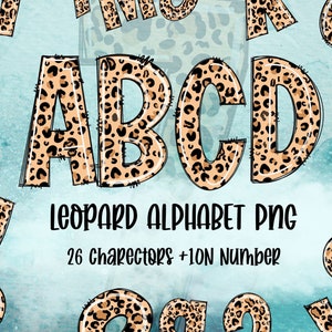 doodle letters, Cheetah alphabet png, Leopard Print Alphabet Letters PNG Bundle, Leopard Print Animal Print, Hand Drawn Alphabet Doodle font
