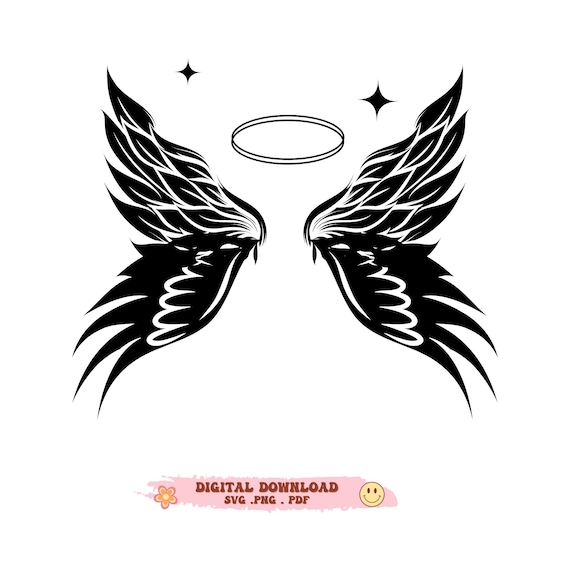Angel Wing Svg Angel Wings SVG Angel Svg Memorial Svg | Etsy