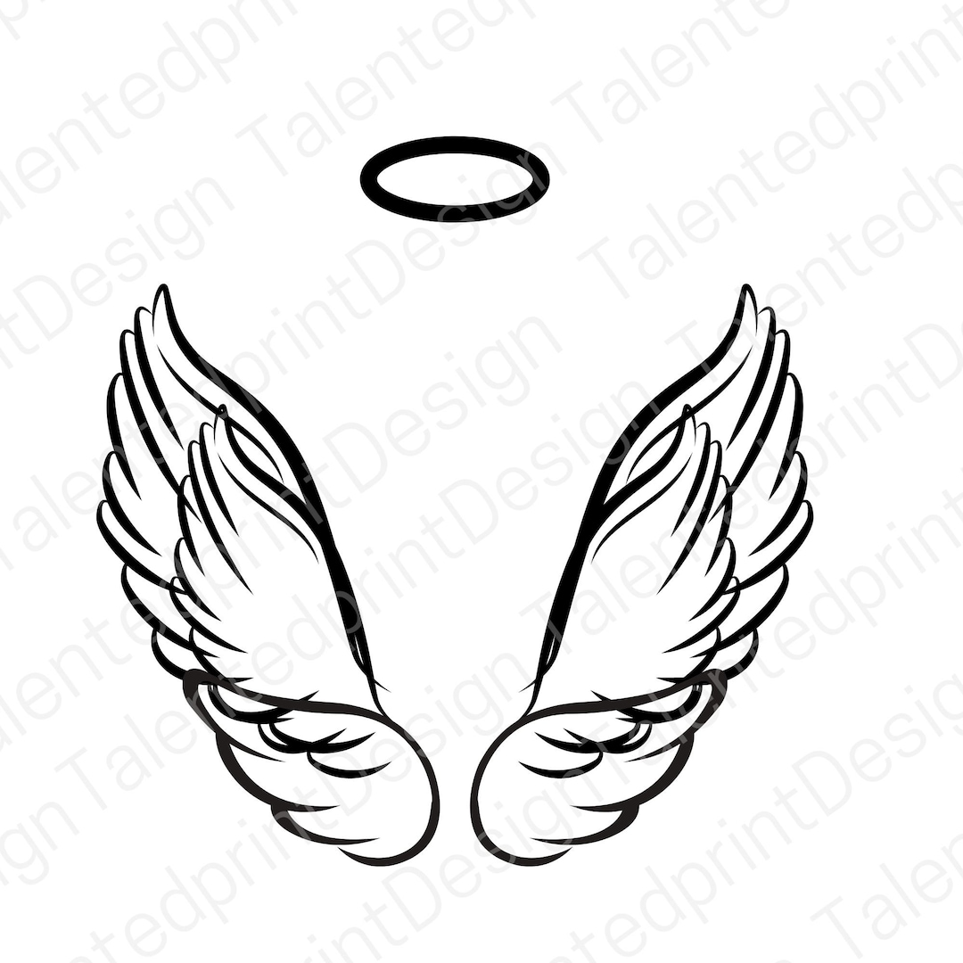 Angel Wings SVG Angel Wing Vector Angel Svg Halo Svg Angel Wings