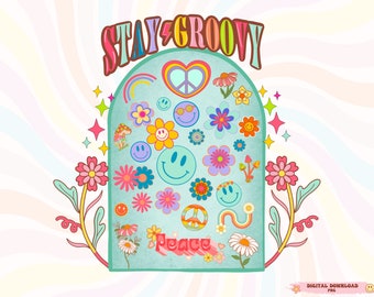 Stay Groovy, Retro Stay Groovy png,