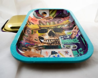 deadhand decoupage Rolling Tray - smoking accessories