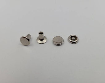 Tubular rivets- set of 50.  Available in 4/16 and 7/16 inch (with or without caps)