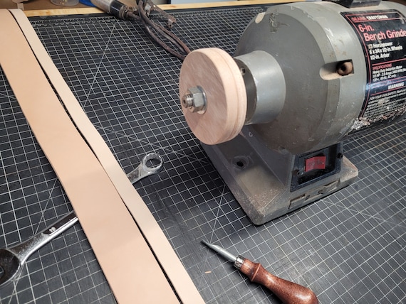 Leather Burnishing Wheel Attachment for Bench Grinder 