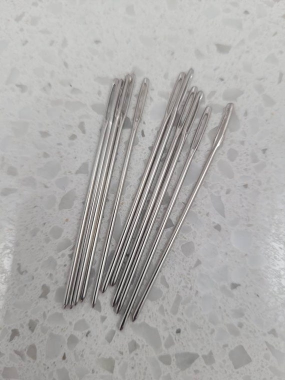 Leather stitching needles (available in set of 10, 20, and 50)