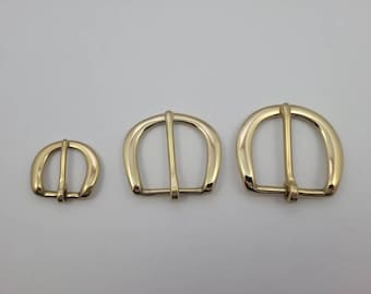 Hebilla para el talón - latón macizo - disponible para correas de cinturón de 3/4", 1,25" y 1,5" de ancho.