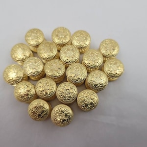 Chicago screws with floral design - 1/4 inch post - Pack of 20 - available in brass and nickel plated