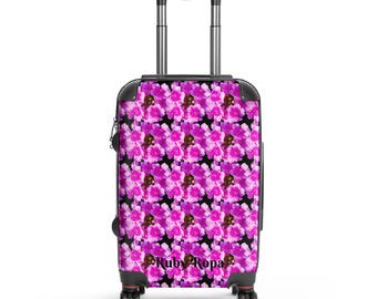 Pink Flowers Hard-Shell Suitcase