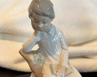 Lladro Little Boy Thinking #4876