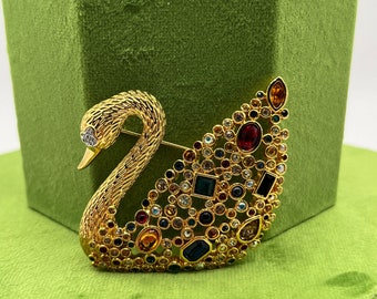 Swarovski 1995 SCS Member Centenary Swan Brooch