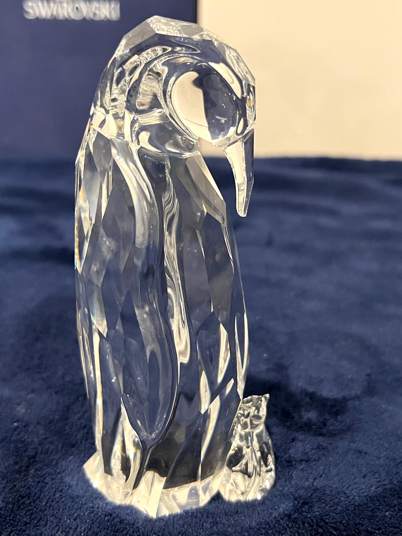 Swarovski Symbols Penguin Set #627067 and #627068 Mother With Baby