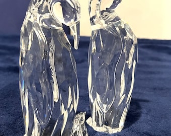 Swarovski Symbols Penguin Set #627067 and #627068 Mother With Baby