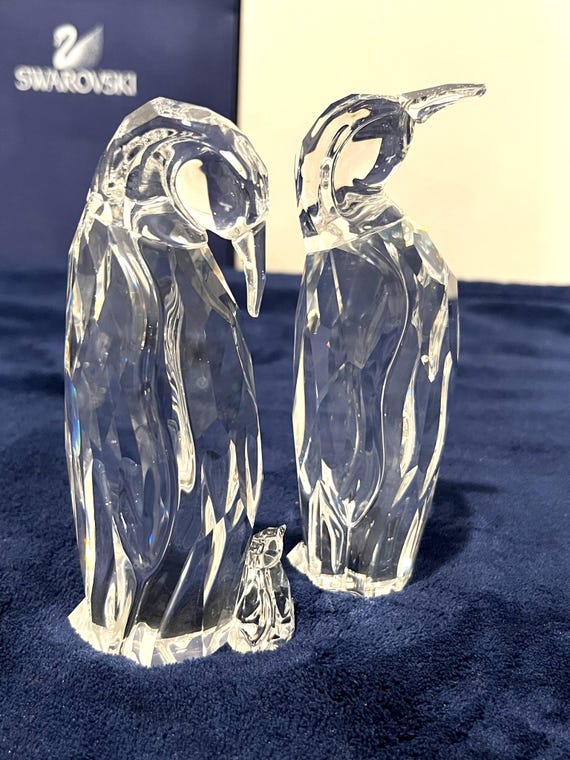Swarovski Symbols Penguin Set #627067 and #627068 Mother With Baby