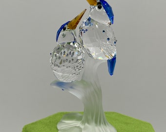 スワロフスキー カワセミ 貴重な廃盤Malachite Kingfishers スワロフスキー カワセミ 貴重な廃盤Malachite Kingfishers