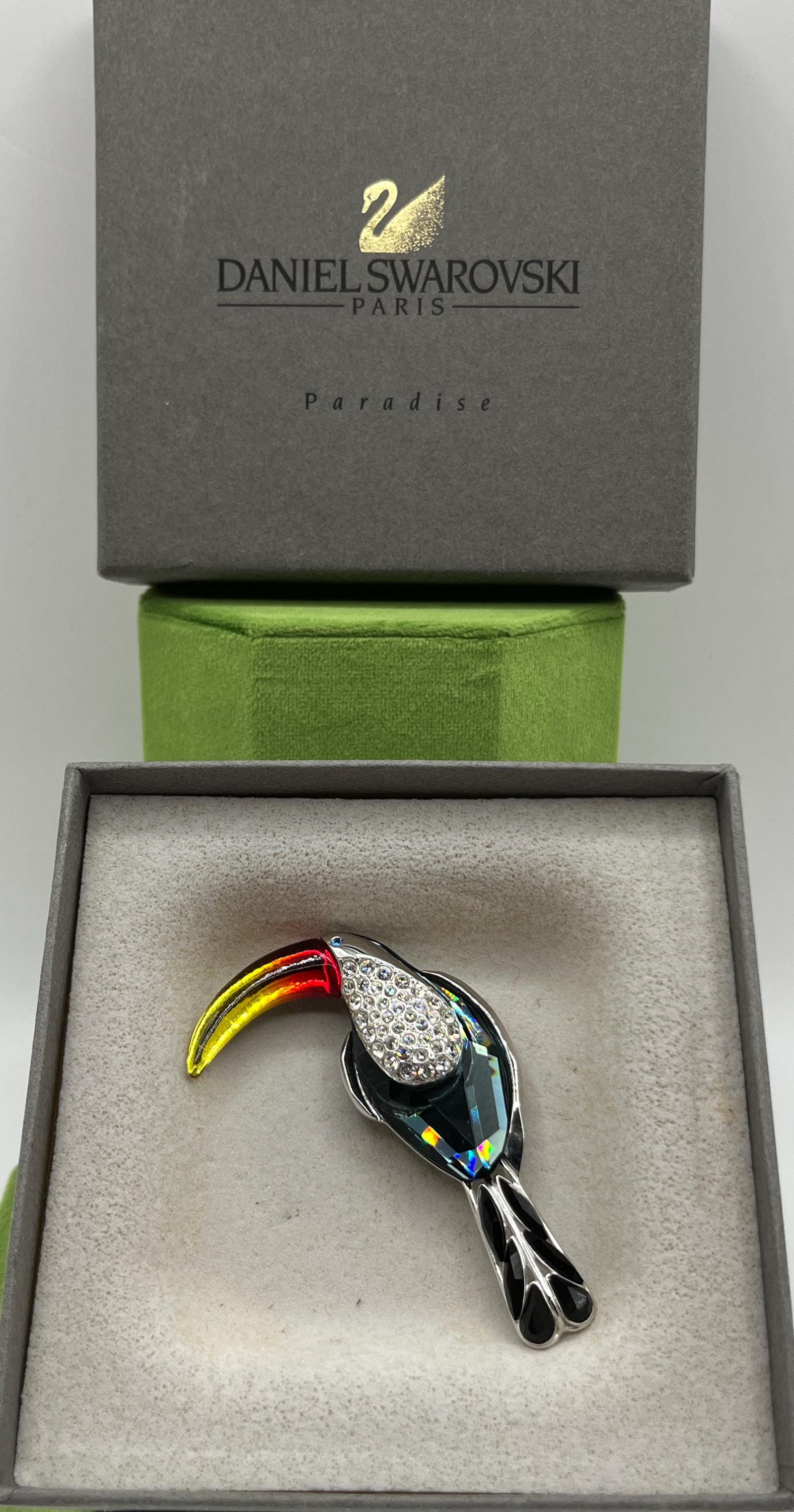 Swarovski Paradise Bord Belyaka Toucan Brooch #277814 - Etsy