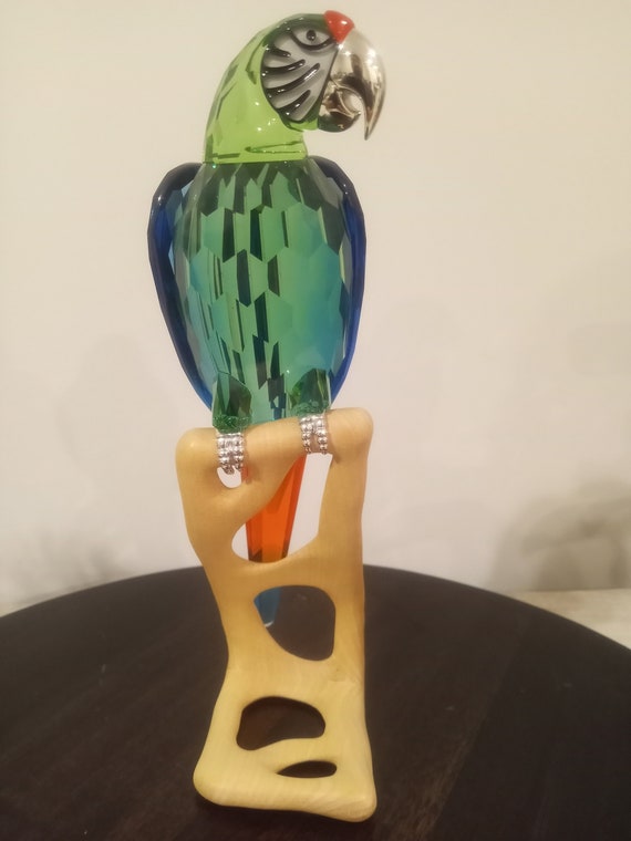 Swarovski Macaw-chrome Green Paradise Birds #685824 - Etsy UK