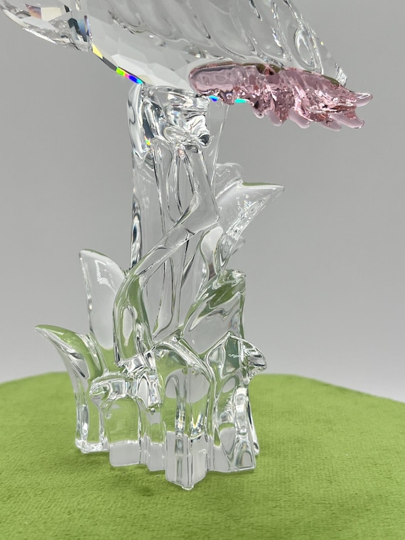 SWAROVSKI - スワロフスキー　SWAROVSKI  クリスタルガラス　フラミンゴ Swarovski Crystal ~ Flamingo with Pink Feathers Figurine