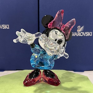 SWAROVSKI ディズニー ミニーマウス オブジェ　1116765 Swarovski Minnie Mouse Colored #1116765 - Etsy