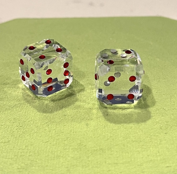 スワロフスキー　サイコロ　赤セット　Swarovski Dice Set Swarovski Red Die #619309 **near Mint** - Etsy Israel