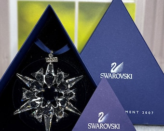 Swarovski Crystal 2007 Ornament, Swarovski Crystal Snowflake