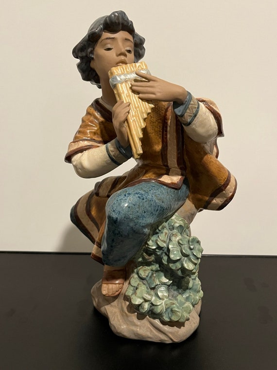 Lladro Adian Flute Player #2174 - Etsy
