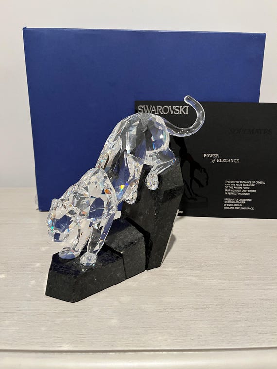 SWAROVSKI　スワロフスキー　タイガー　ソウルメイト Swarovski Soulmate Clear Panther #874337 Limited Edition - Etsy
