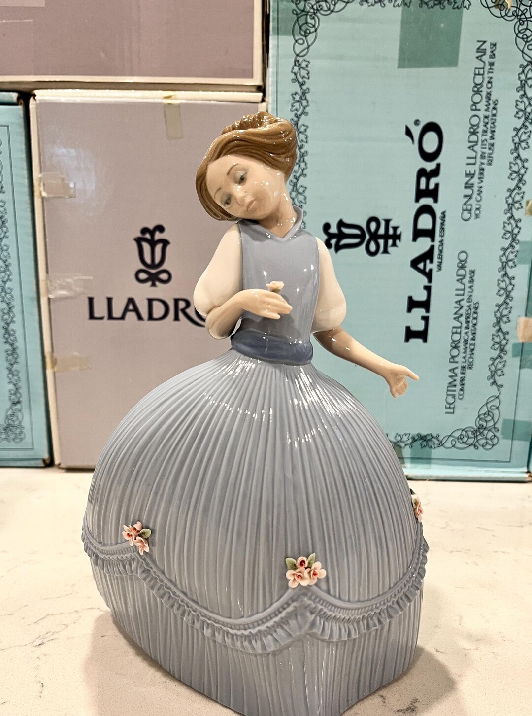 【希少・美品】リヤドロ LLADRO 「青いドレスの少女」 #5119 LLADRO (リヤドロ) フィギュリン Courtney（少女コートニー