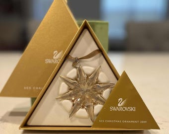 Swarovski 2012 Gold Christmas Ornament #1139970 - Etsy Israel