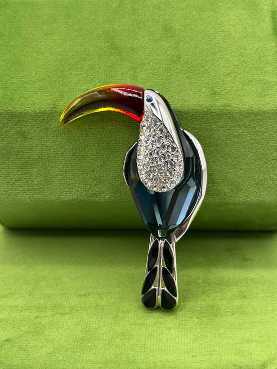 Swarovski Paradise Bord Belyaka Toucan Brooch #277814 - Etsy