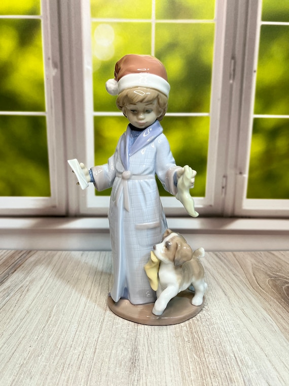 美品　絶版　LLADRO　リヤドロ　サンタへの手紙　DEAR SANTA リヤドロ】【サンタへの手紙】【絶版】【6166】