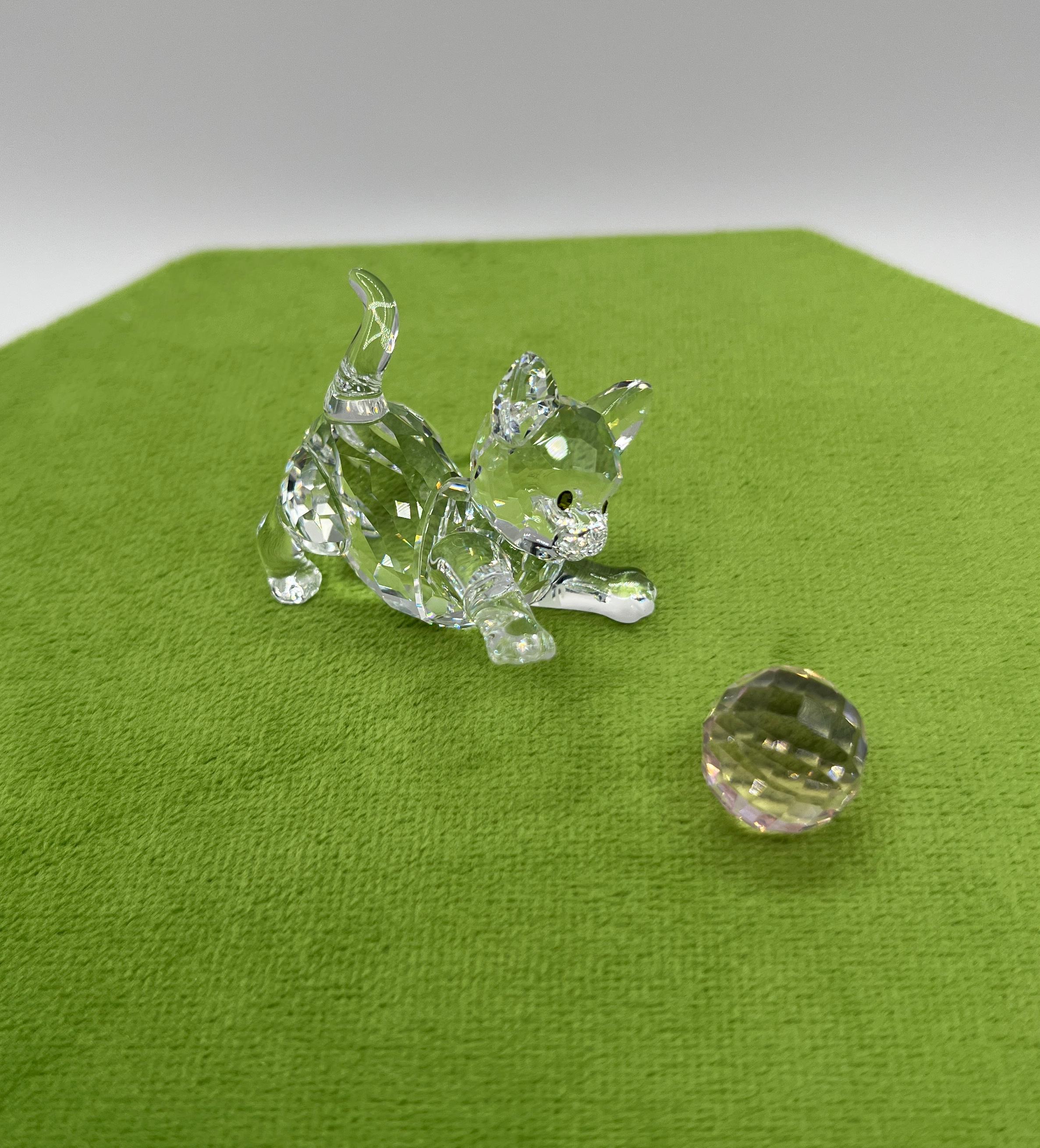 Swarovski Kitten Playing With Pink Ball #631856 - Etsy