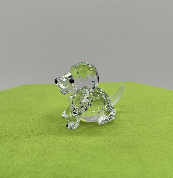 スワロフスキー ビーグル 158418 中古スワロフスキー クリスタル シッティングビーグル