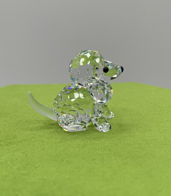 出品 スワロフスキー クリスタル シッティングビーグル 158418※顎に小さな傷