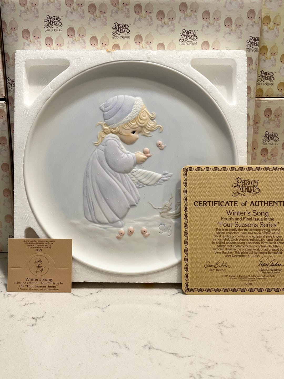 Precious Moments Winter's Song Plate #12130 - Etsy