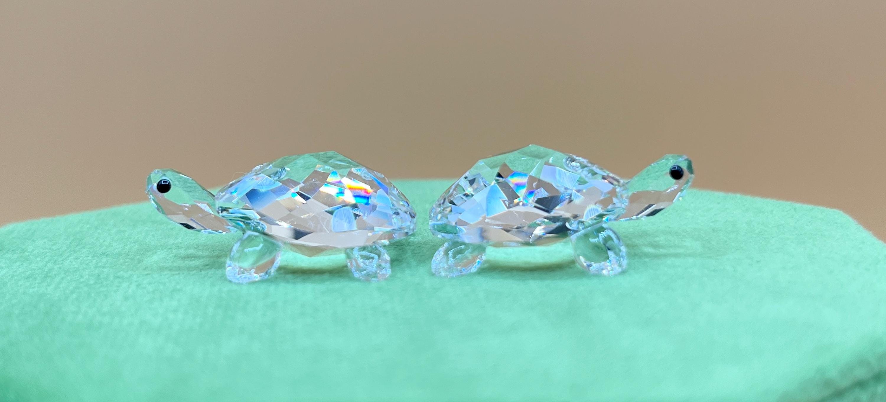 置物 Peaceful Countryside Baby Tortoises NIB Swarovski Crystal Figurine, Peaceful Countryside Baby