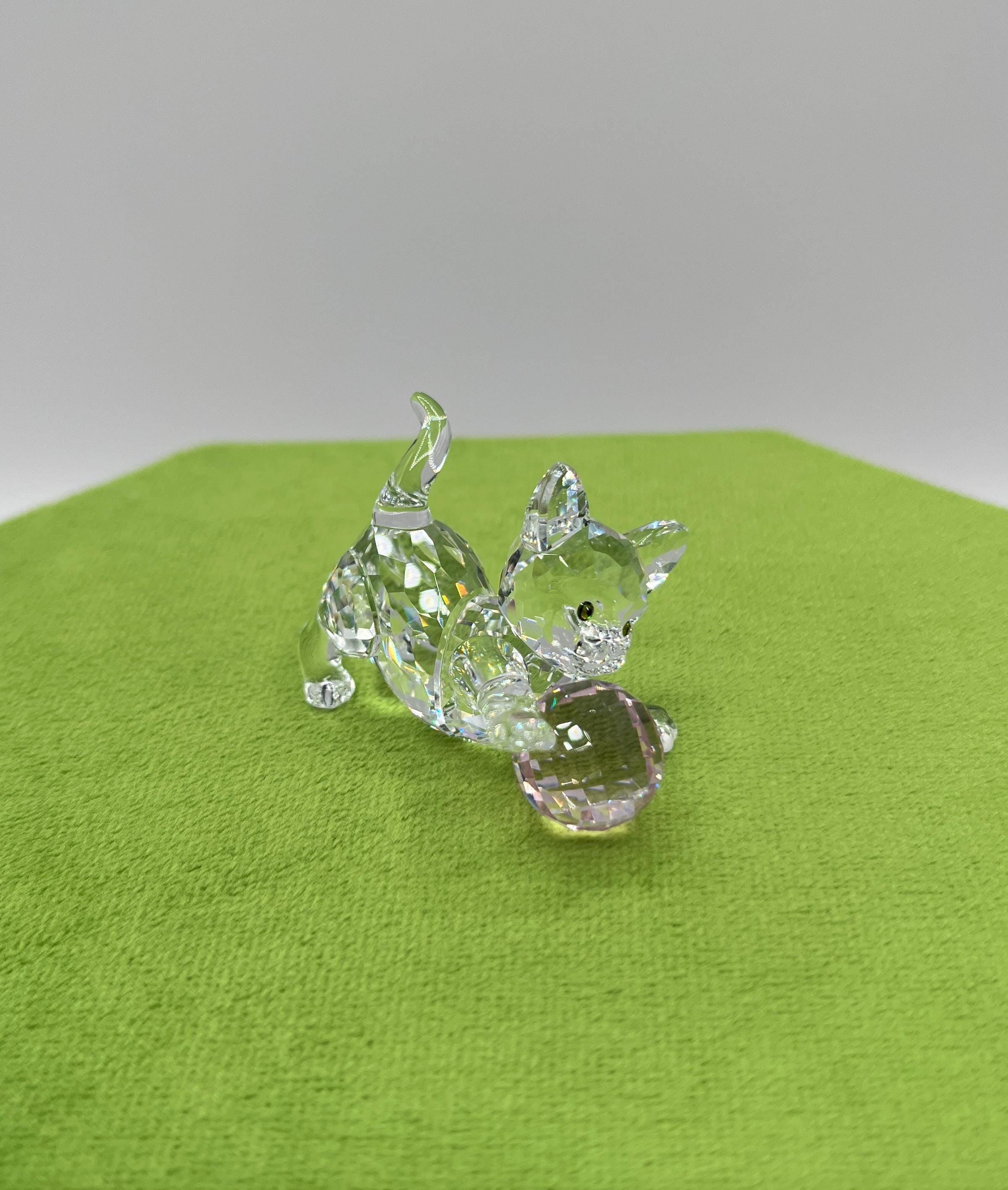 Swarovski Kitten Playing With Pink Ball #631856 - Etsy