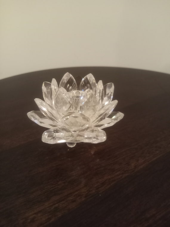 Swarovski Waterlily Candleholder Small #7600-124 - Etsy display picture 1