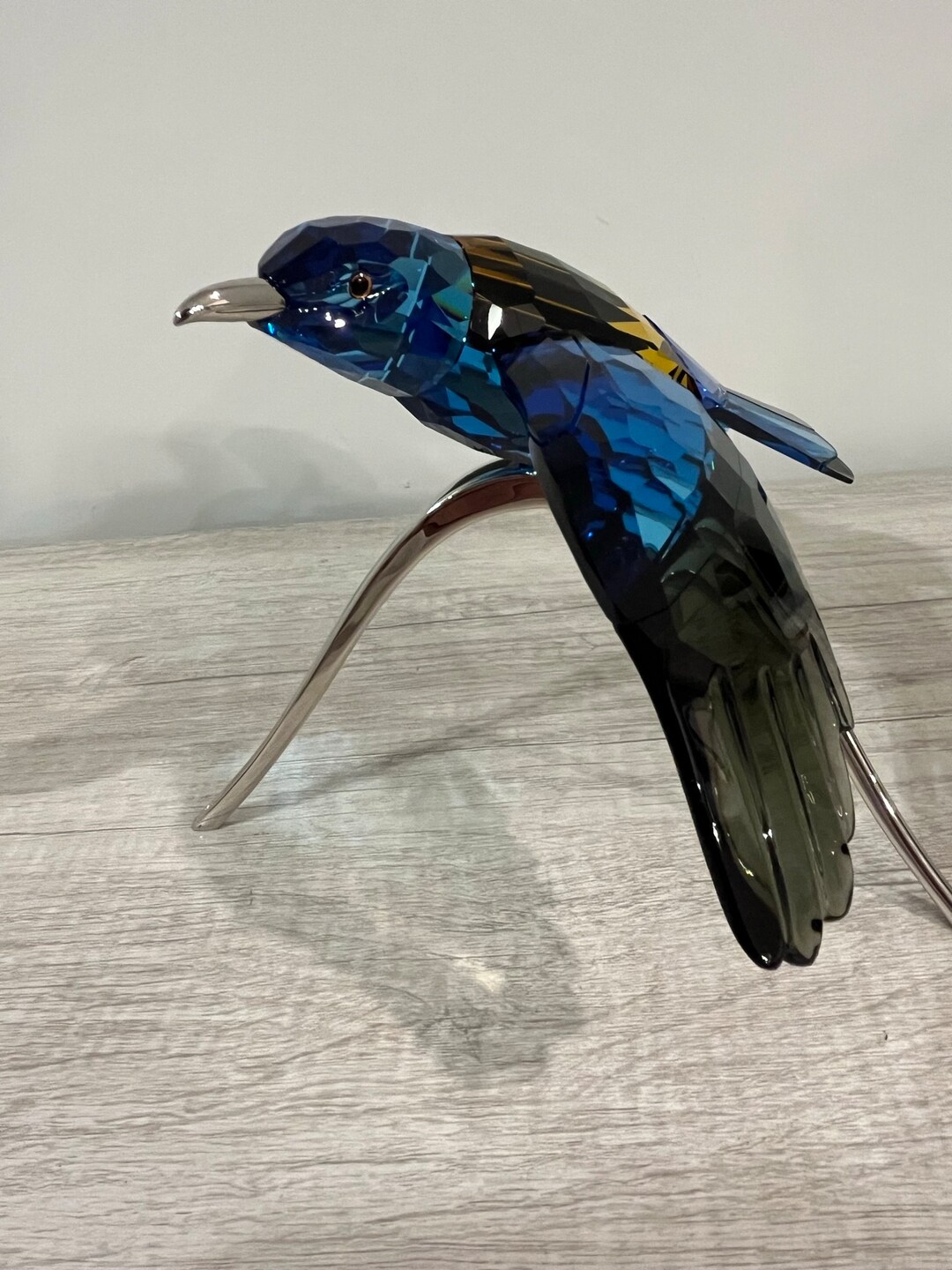 Swarovski BlueTurquoise ローラーカナリア957568置物